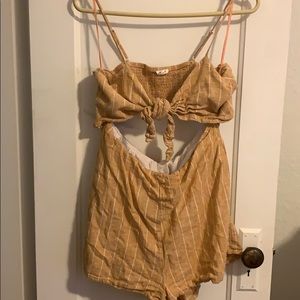 Cute yellow garage romper